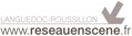 Logo Réseau en scène Languedoc-Roussillon N/B